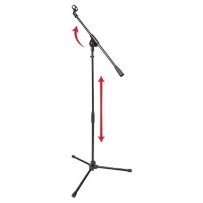 Image of Gator Frameworks Lightweight Tripod MIC Stand with Single Section Boom; (GFW 1500)