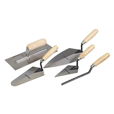 Image of SILVERLINE TRADESMAN TROWEL SET 5 PIECE BUILDING DIY HAND TOOLS STEEL P186