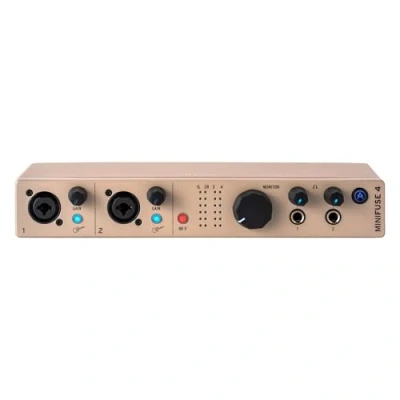 Image of Arturia MiniFuse USB C Audio Interface (Champagne, 4)
