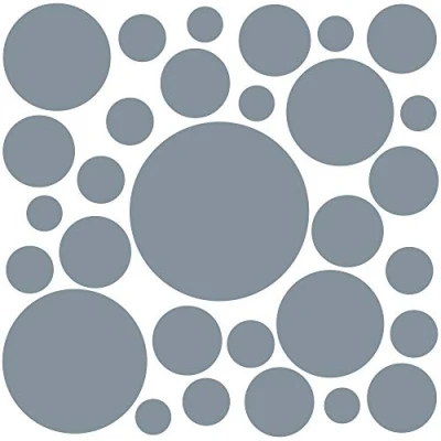 Image of PREMYO Set of 30 Dot Wall Stickers Kids Nursery Decor Easy to Apply Decals for Bedrooms Girls Boys Grey