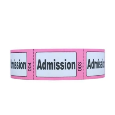 Image of Admission Roll Tickets 10 Colours Variety Pack Numbered 1 1000 (1)