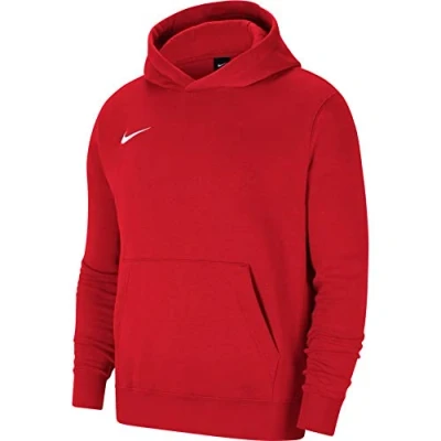Image of NIKE Kid Y Nk Flc Park20 Fz Hoodie Sweatshirt, Red White, XS UK