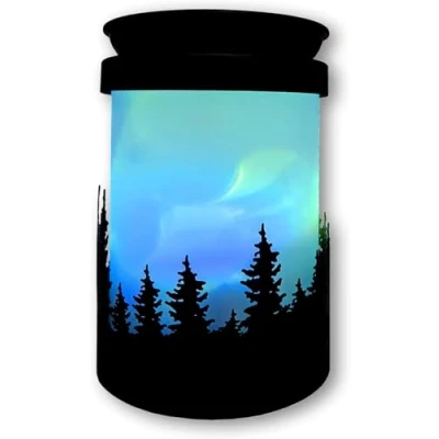 Image of Cello Aurora Northern Lights Electric Melt Burner. Colour Changing Wax Warmer &amp; Oil Melts Fragrance Burner Home Decor.