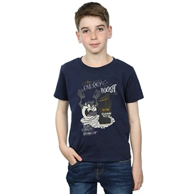 Image of Looney Tunes Boys Taz Energy Boost T Shirt 5 6 Years Navy Blue