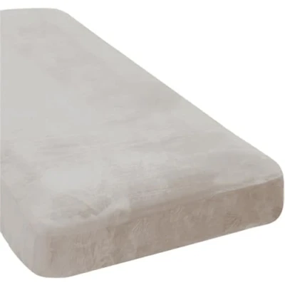 Image of LINGKY Sofa Seat Cushion Cover, Slipcovers Stretch Velvet, Universal Non Slip Couch Covers Replacement for Individual Furniture Protector (Oatmeal,Chaise Cover)