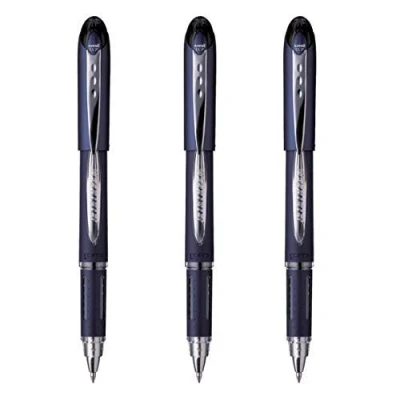 Image of UNI BALL JET STREAM SX 217 0.7 MM ROLLER PEN IN 2 INK COLOURS (PACK OF 3) (BLACK)