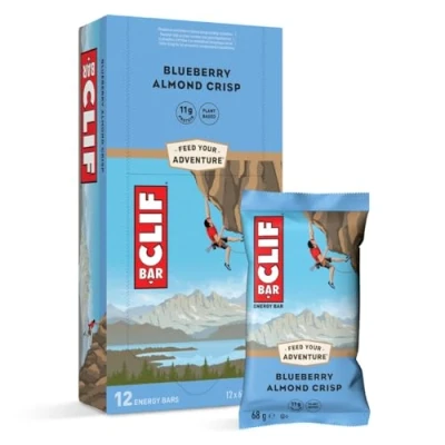 Image of Clif Bars Energy Bar / Nutritional Protein Blueberry Almond Crisp Plant Based 12 x 68 g