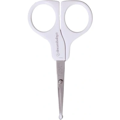 Image of Dreambaby Infant Safety Nail Trimmer Scissors with Rounded Tip &amp; Comfortable Handles White/Grey