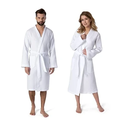 Image of möve Light Weight Kimono Soft Waffle piquée, Size XL, Made of 100% Cotton, in XL Cotton