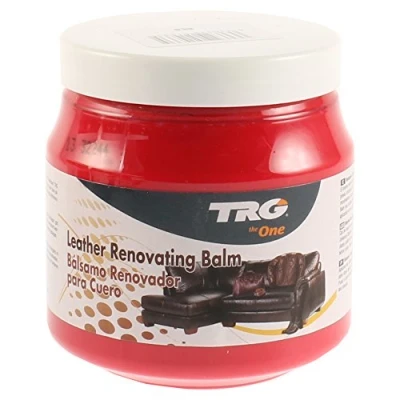 Image of TRG The One Leather Renovating Balm, wax based cream, cleanses and nourishes leather, Red, 300 ml