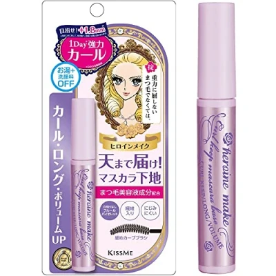 Image of Heroine Make SP Curl Keep Mascara Base 50 (Fleur Violet), 0.2 oz (6 g), Base, Colored with Pearls, Strong Curls