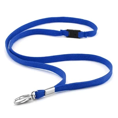 Image of CKB LTD Premium Lanyards Neck Strap with Breakaway and Swivel Metal Clip for ID Card Holder Lanyard Plain (Blue, Pack of 100)
