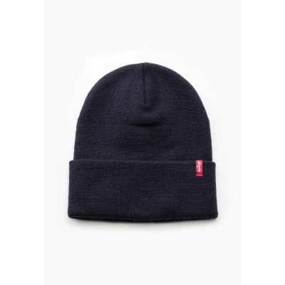 Image of Levi&#039;s Unisex New Slouchy Beanie W Red Tab Detail Beanie, Blue, One size