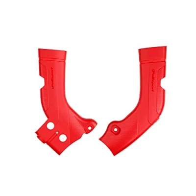 Image of Polisport Honda Frame Guards CRF 250 R 2020 2021 450 2019 2020, Red Motocross4u