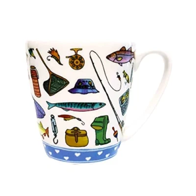 Image of Churchill Fishing Life Living The Dream Queens Acorn Mug