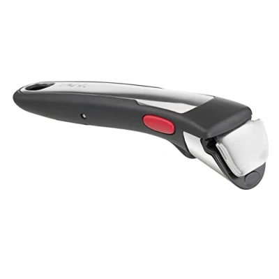 Image of Tefal Ingenio Premium Handle, Stainless Steel, Stackable, Removable, 100 Percent Safe, 10 Year Guarantee, L9863023, Black With Steel Insert