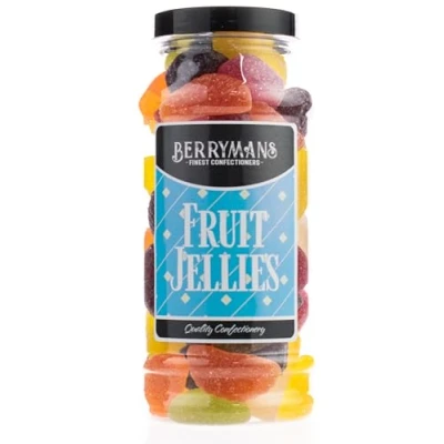 Image of Original Fruit Jellies Retro Jelly Sweets Gift Jar by Berrymans Sweet Shop Classic Sweets, Traditional Taste.