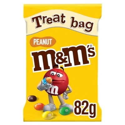 Image of M&amp;M&#039;s Peanut Chocolate Treat Bag Pack of 16 x 82G