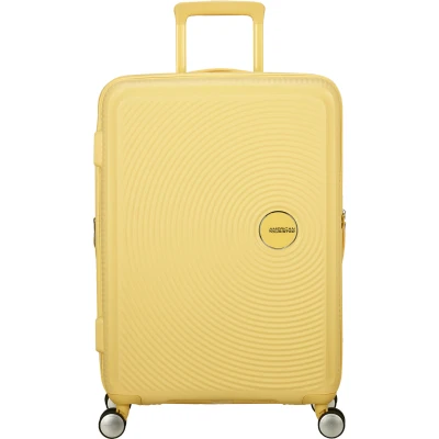 Image of American Tourister SoundBox Medium Check in Pastel Yellow