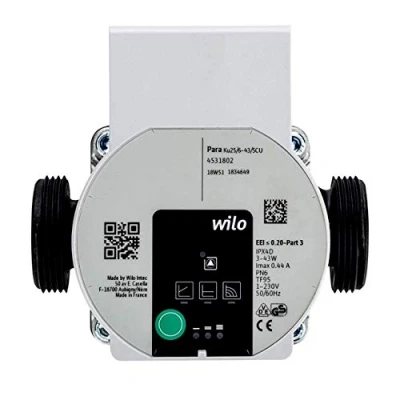 Image of Wilo Yonons para 25/6 43/SCU Pump for Manifold Water underfloor Heating Replacement and Central Systems High Efficiency “A Rated Centrifugal Pump.
