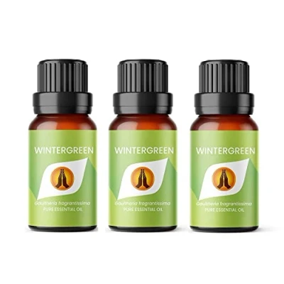 Image of Aroma Energy Wintergreen Essential Oil 30ml (3 x 10ml Bottles) 100% Pure &amp; Natural