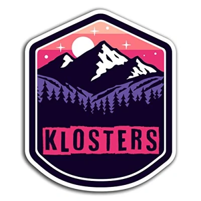 Image of 2 x 10cm Klosters Mountain Vinyl Stickers Travel Sticker Laptop Luggage #23808 (10cm Tall)
