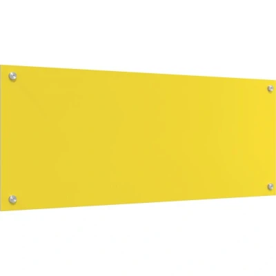 Image of vidaXL Kitchen Backsplash Yellow 100x40x0.6 cm Tempered Glass