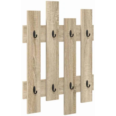 Image of Wall mounted Coat Rack with Storage Sonoma oak Engineered wood vidaXL