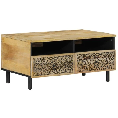Image of vidaXL Coffee Table 80x54x40 cm Solid Wood Mango