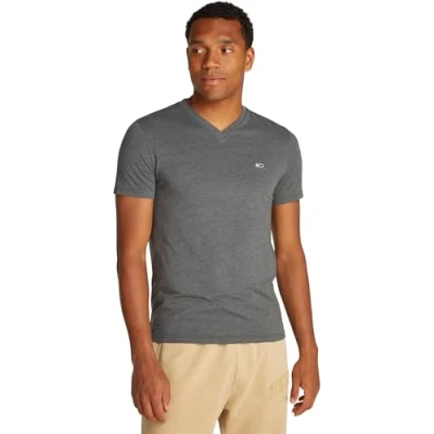 Image of Tommy Jeans SLIM Jaspe TEE Basic Tshirt Washed black, Men&#039;s, Size: 34, black