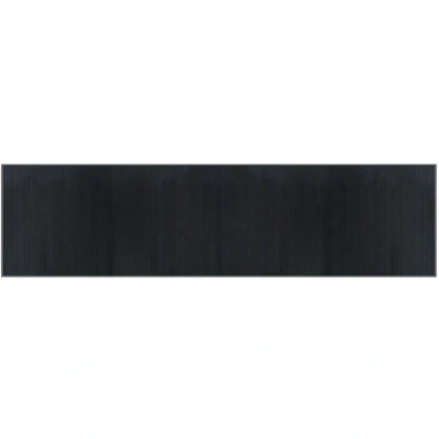 Image of vidaXL Grey Bamboo Area Rug 100x400 cm Rectangular Living Room Floor Mat with Anti Slip Backing, Water Resistant, Easy To Clean