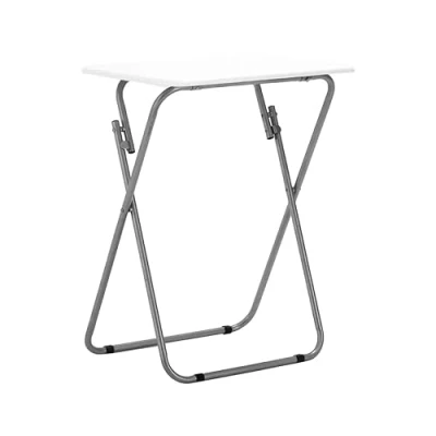Image of Premier Housewares Folding Camping Table Foldable Outdoor for Drink Coffee Lightweight Small Picnic Camp White Collapsible Kitchen Work