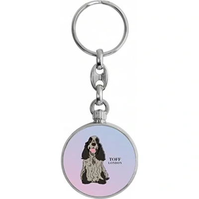 Image of Toff London Grey Cocker Spaniel Dog Keyring
