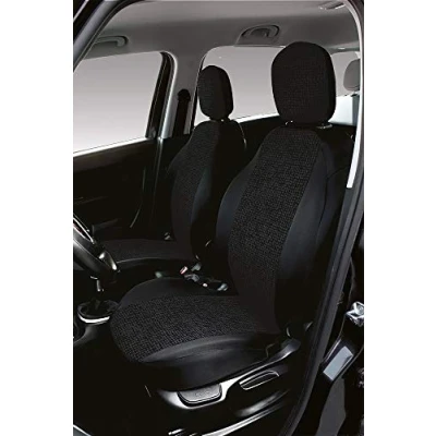 Image of CORA 000129380 Custom Front Seat Covers Fiat 500X 500L Mosaic Black