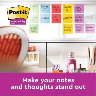 Image of Post it 76 x mm Super Sticky Notes Fuschia Colour 1 Pad