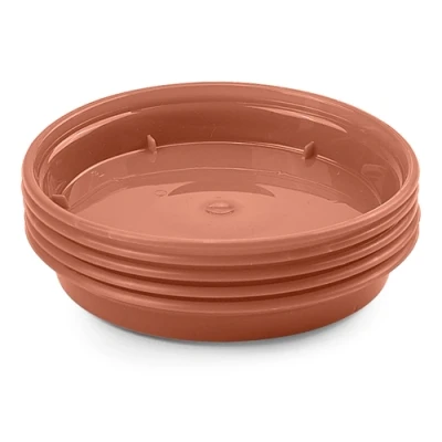 Image of Whitefurze Saucer Set for 3&quot; &amp; 4&quot; Pots, Terracotta