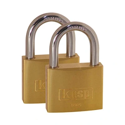 Image of Kasp Brass Padlock 25mm Twin Pack