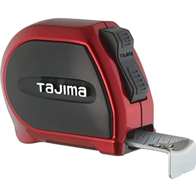 Image of TAJIMA Tape Measure SAE &amp; Metric Scale 16ft/5m x 1 inch Sigma Stop Measuring with Acrylic Coated Auto Locking Blade SS 16/5MBW