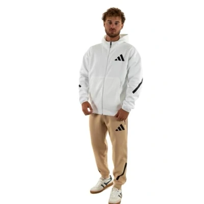 Image of adidas Sportswear FULL Zipup sweatshirt, Men&#039;s, Size: Large, White