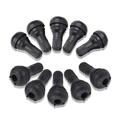 Image of KIMISS Car Tire Valve Stem, 10 Pcs Embedded Dust Cover Rubber