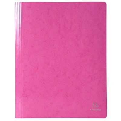 Image of Exacompta Ref 380808B Iderama Collection Flat Bar Files 240 x 320mm in Size, Suitable for A4 Documents, 355gsm Glossy Coated Pressboard Pink (Pack of 25)