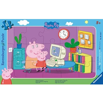 Image of Ravensburger 06123 Peppa Pig in Front of The Computer 15 Piece Jigsaw Puzzle