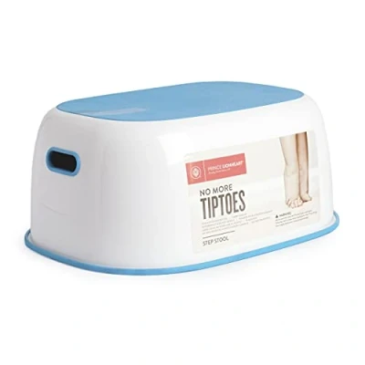 Image of Prince Lionheart Step Stool Non Slip Top &amp; Bottom Wipe Clean Carry Handles Versatile Storage Bathroom Booster Toilet Training Sink Berry Blue