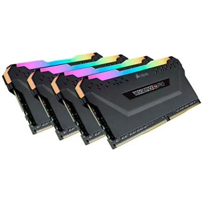 Image of Corsair CMW128GX4M4E3200C16 Vengeance RGB PRO DDR4 128 GB: 4 x 32 GB DIMM 288 PIN ungepuffert Black