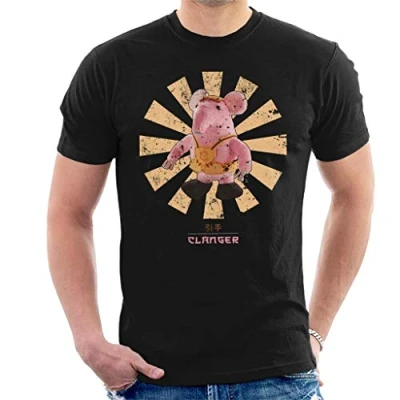 Image of Clanger Retro Japanese Men&#039;s T Shirt Black
