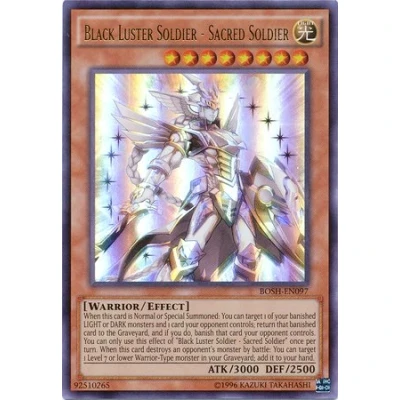 Image of Yu Gi Oh! Black Luster Soldier Sacred (BOSH EN097) Breakers of Shadow Unlimited Edition Ultra Rare