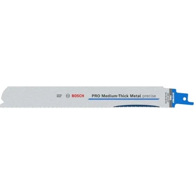 Image of Bosch 2X PRO Medium Thick Metal S1137BEF Precise Reciprocating Saw Blade (for Pipes and Profiles, Non Ferrous Metals, Length 225 mm, Professional Accessory Saw)