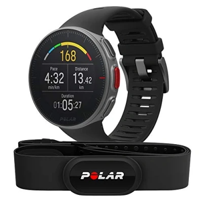 Image of Polar Vantage V with H10 Premium GPS HRM Sports Watch for Men and Women Ultra Long Battery Life Multisport Triathlon Training (Heart Rate Monitor, Waterproof),Blue M/L