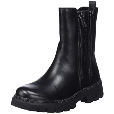 Image of TOM TAILOR Women&#039;s 4290701 Ankle Boot, black, 7.5 UK