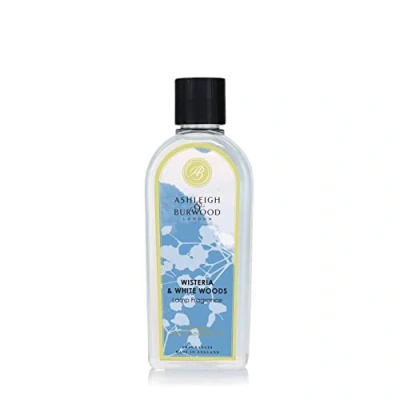 Image of ASHLEIGH &amp; BURWOOD Wisteria White Woods Lamp Fragrance 500 ml Made in the UK Floral Scent